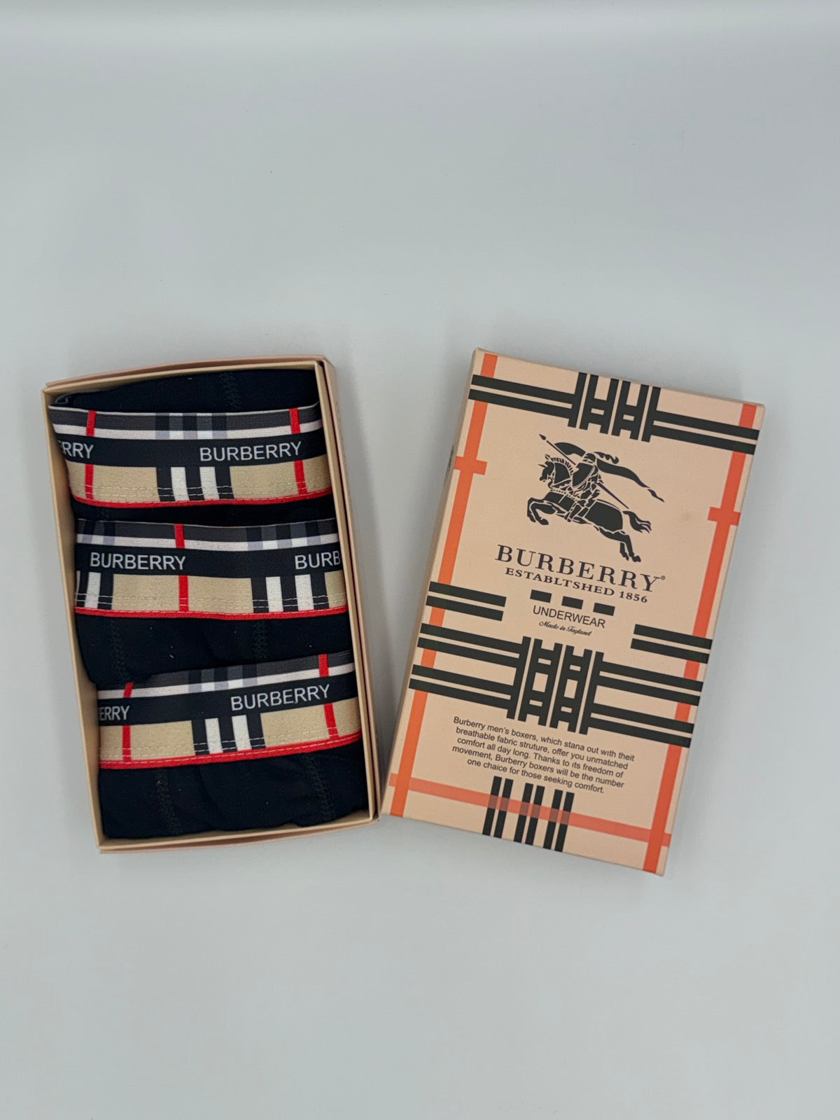 Burberry Heritage Check – Комплект 3 мъжки боксерки