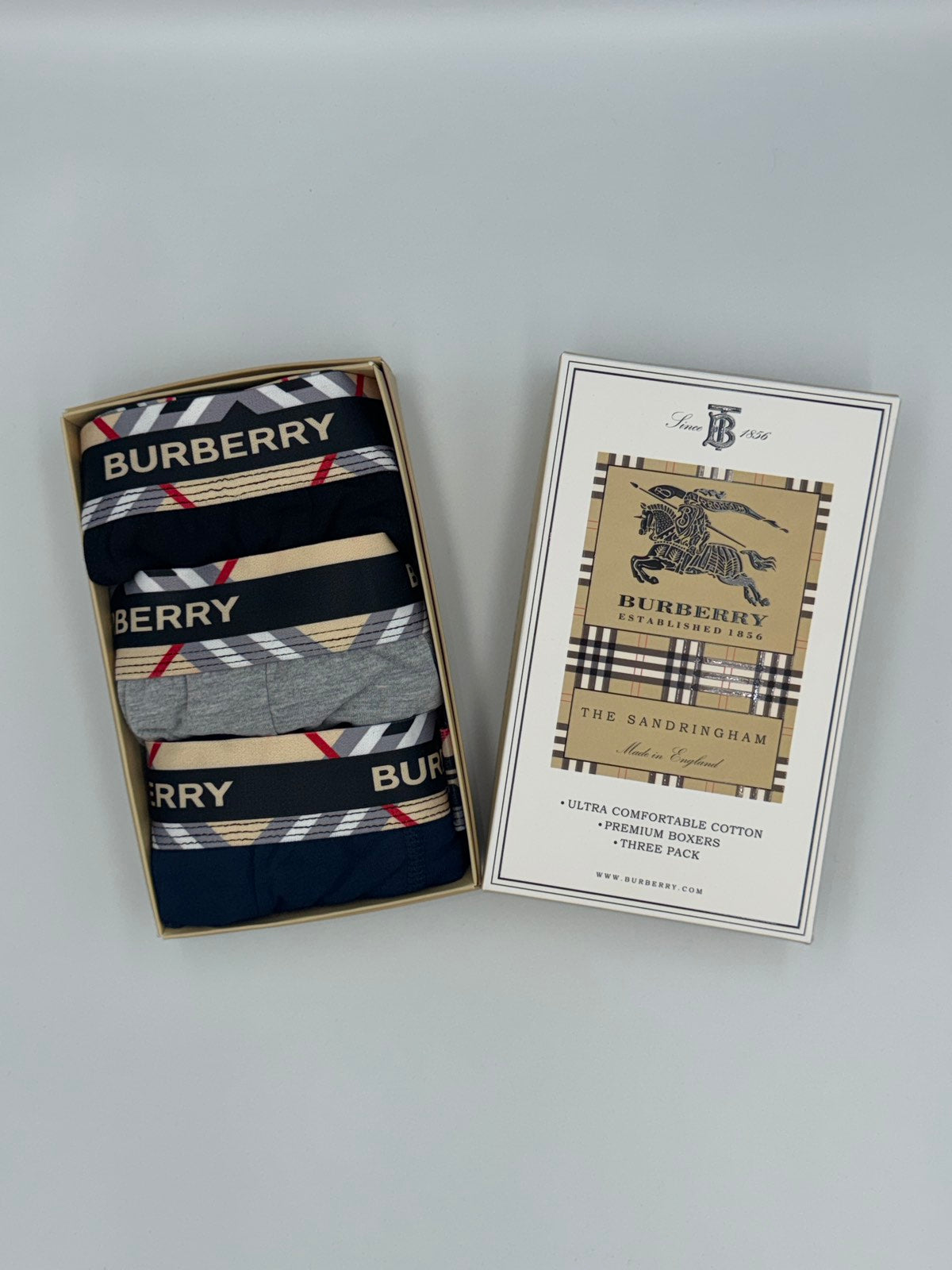 Burberry Sandringham – Комплект 3 мъжки боксерки